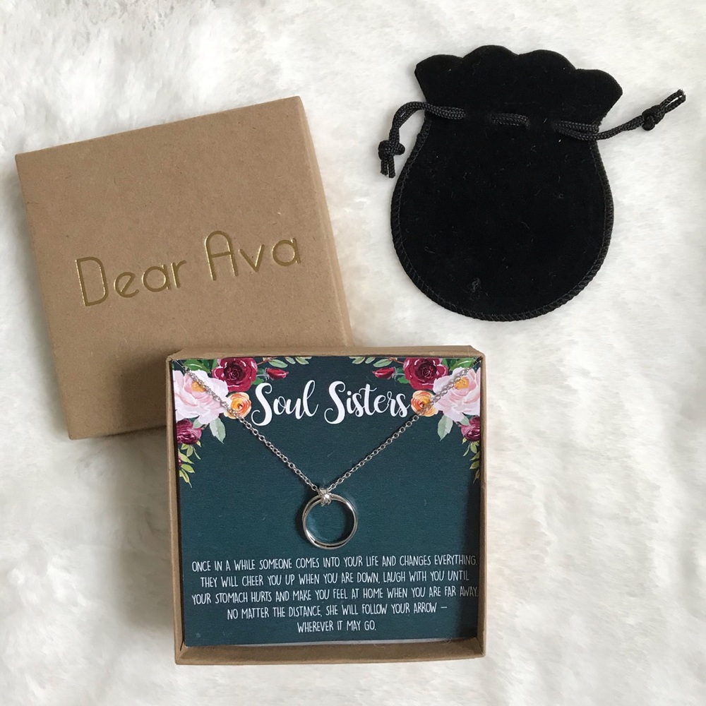 Dear Ava Silver Soul Sister Necklace